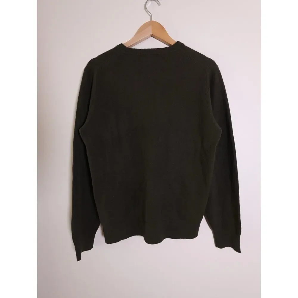 Todd Snyder New York 100% Cashmere V-Neck Sweater Olive Green Men’s Size M